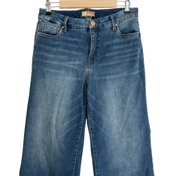 KUT From The Kloth Womens Meg Fab AB Wide Leg High Rise Jeans Size 8 Blue Denim - Picture 8 of 10